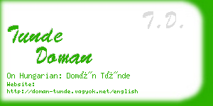 tunde doman business card
